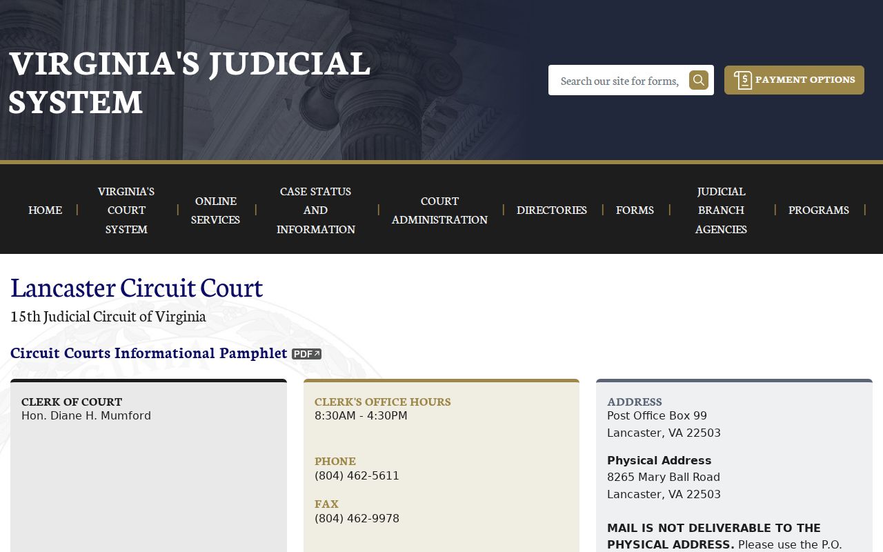 Lancaster County bench warrants: Circuit Court office contact and public hours