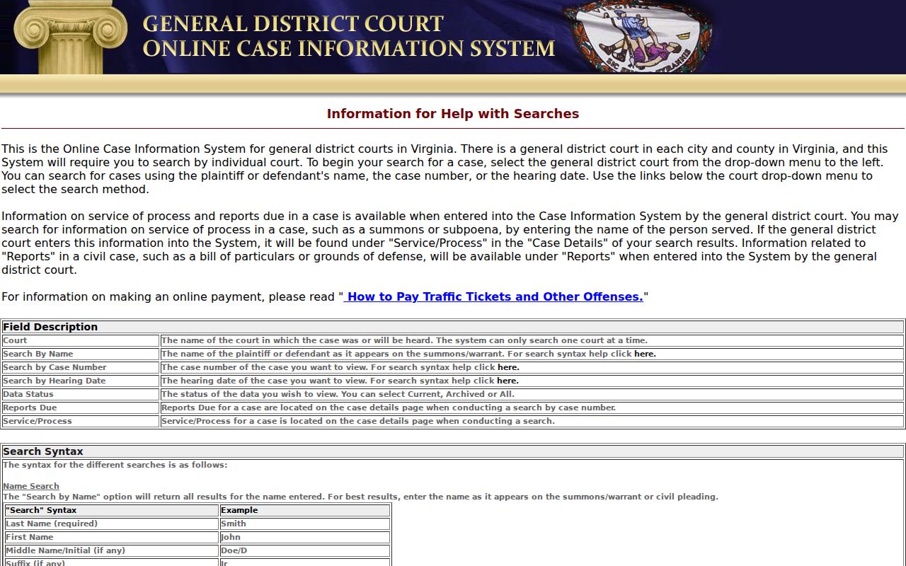 Lancaster County warrant search: official GDC search fields and case-number help